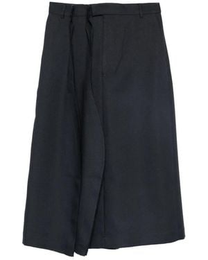 Litkovskaya Wrap-Style Raw-Edge Skirt - Blue