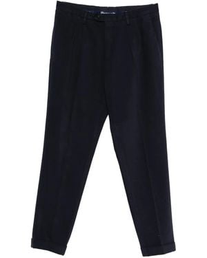 Drumohr Hose mit Bundfalten - Blau