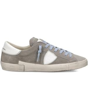 Philippe Model Leather Trainers - Grey