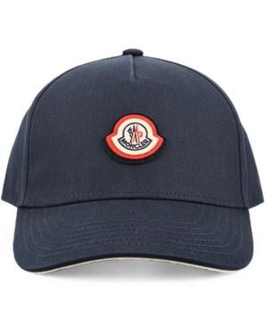 Moncler Logo-Patch Baseball Cap - Blue
