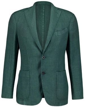 Boglioli Notched-Lapel Linen Blazer - Green