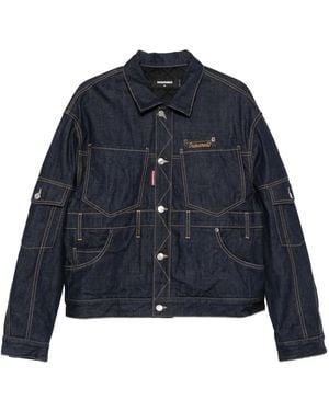 DSquared² マルチポケット デニムジャケット - ブルー