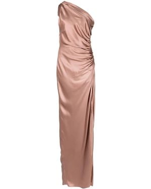 Michelle Mason One-Shoulder Silk Gown - Multicolour