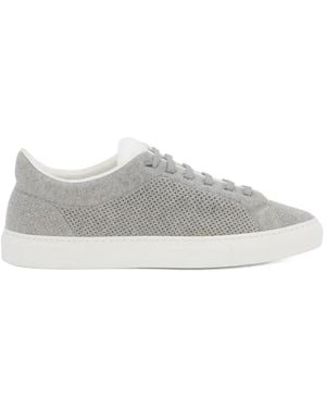 Moorer Boldini Perforated Trainers - White