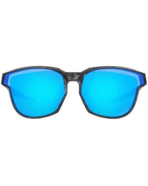 Oakley Geometric-Frame Mirrored Sunglasses - Blue