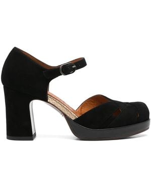 Chie Mihara 80Mm Demin Court Shoes - Black