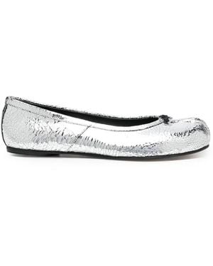 Maison Margiela Ballerine Con Punta Tabi - Bianco
