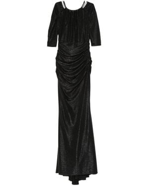 Talbot Runhof Gerafftes Maxikleid - Schwarz