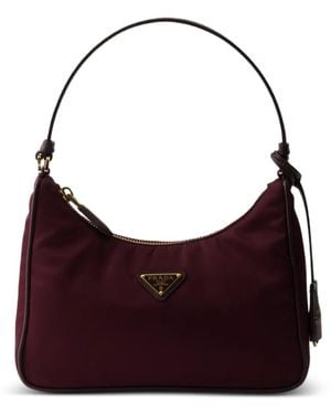 Prada Mini Re-Edition 2005 Zip Tote Bag - Purple