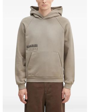 Napapijri Front Pocket Hood Hoodie - Gray