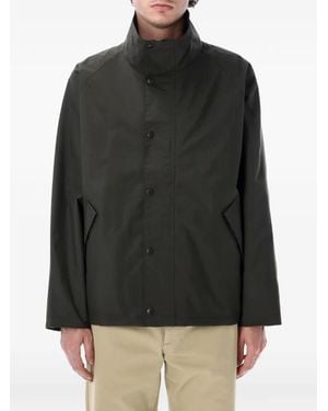 Nanamica Corduroy-Collar Raglan-Sleeve Coat - Black