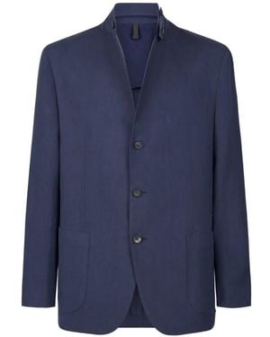 Sease Single-Breasted Patch-Pocket Blazer - Blue