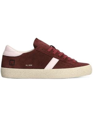 Date Hill Low Block Suede Panelled Trainers - Brown