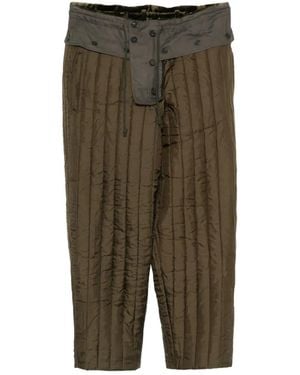 Yohji Yamamoto Bell Hem-String Trousers - Green