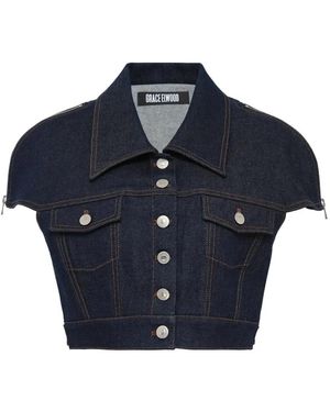 GRACE ELWOOD Denim Top - Blue