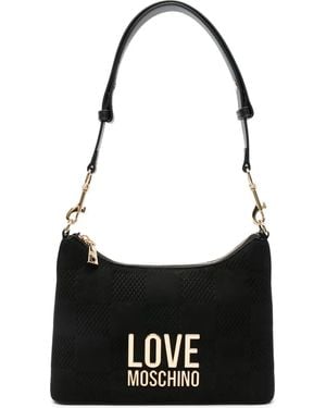 Love Moschino Borsa A Spalla Con Applicazione - Nero
