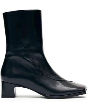 Alohas Square-Toe Boots - Black