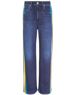 Rag & Bone Gerade Jeans Mit Streifen - Blau