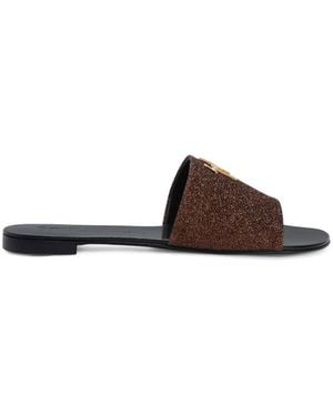 Giuseppe Zanotti Shirley Glitter Sandals - Brown