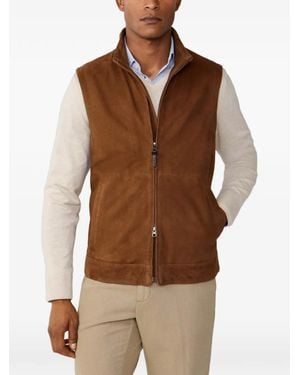 Hackett Suede Gilet - Brown