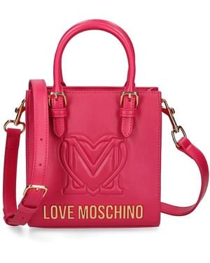 Love Moschino Logo-Lettering Tote Bag - Pink