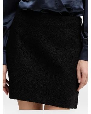 Guess Bouclé High-Waisted Mini Skirt - Black