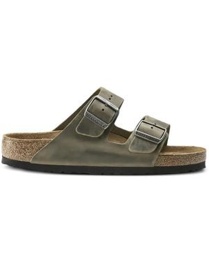 Birkenstock Arizona Sfb Faded Khaki, Oiled Leather - Green