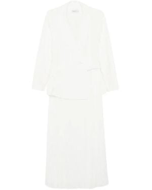 Jonathan Simkhai Alexandra Pleated Blazer Dress - White
