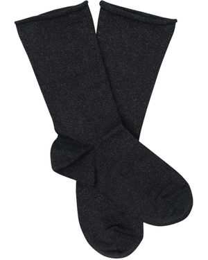 Brunello Cucinelli グリッターニット靴下 - ブラック