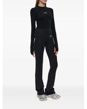 Balenciaga Logo-Print Leggings - Black