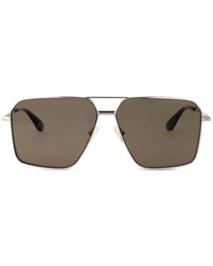 McQueen Square-Frame Sunglasses - Metallic