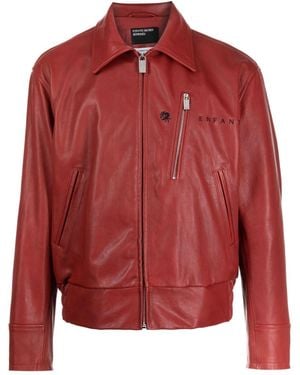 Enfants Riches Deprimes Opium Den Frank Leather Jacket - Red