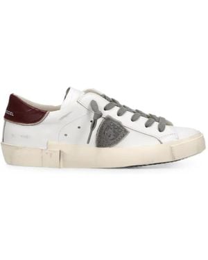 Philippe Model Prsx Low Leather Sneakers - White