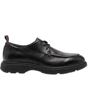 STURLINI FIRENZE Bufalo Sc Leather Lace-Up Derby Shoes - Black