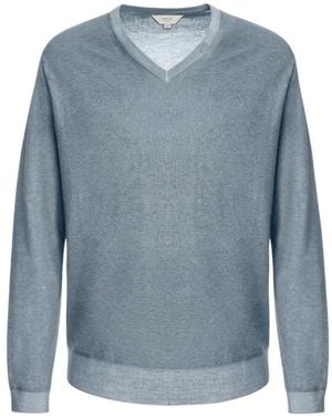 Malo Pullover Mit V-Ausschnitt - Blau