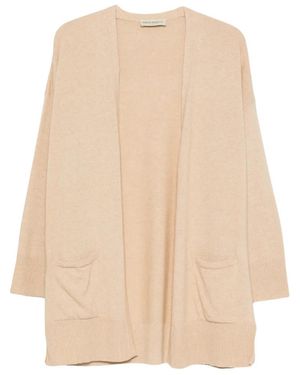 SERGIO MORETTI FIRENZE Open-Front Patch-Pocket Cardigan - Natural
