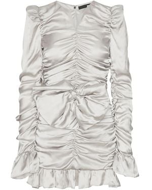 ROTATE BIRGER CHRISTENSEN Bow Ruffled Mini Dress - Grey