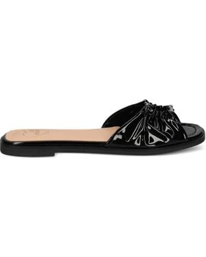 Love Moschino Gathered-Detail Sandals - Black