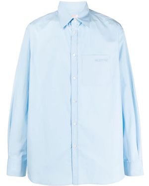 Valentino Garavani Camicia Con Ricamo - Blu