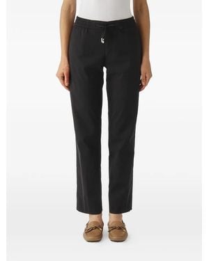 PT Torino Drawstring Elasticated-Waist Pants - Black