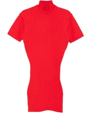 Jacquemus 'Castagna' Wool And Cashmere Blend Knit Dress - Red