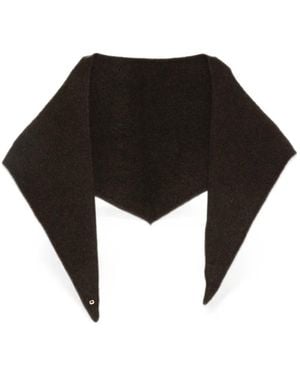 Maje Schal Mit Spitzer Spitze - Schwarz