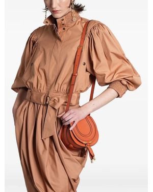 Chloé Draped Asymmetric Mini Skirt - Brown
