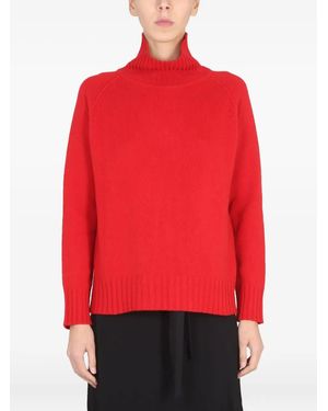 #MSM Roll-Neck T-Shirt - Red