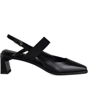 ANEST COLLECTIVE Kidskin Heeled Court Shoes - Black