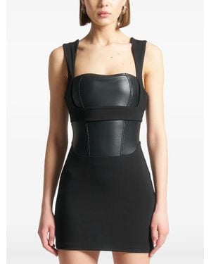 Manière De Voir Layered Corset Mini Dress - Black