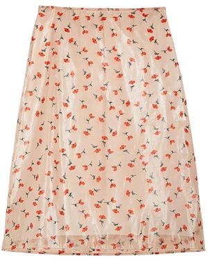 Jil Sander Printed Midi Skirt - Pink