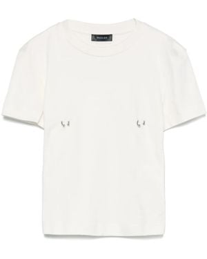Mugler Camiseta con perforaciones - Blanco