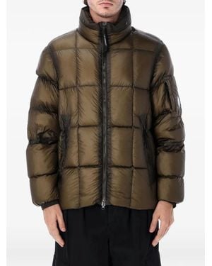 C.P. Company D.D. Shell Lens Hooded Down Jacket - Brown