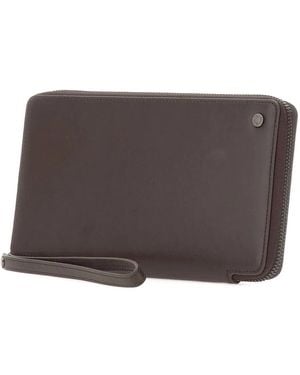 Gianni Chiarini Zipped Leather Wallet - Grey